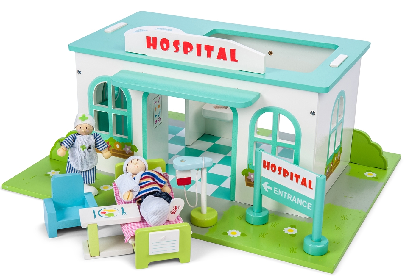 houten ziekenhuis inclusief accessoires!