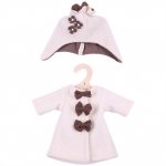 Bigjigs - 35cm - Beige Fleece winterjas met muts
