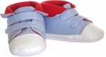 Schoentjes blauw met rode binnenkant - 65 cm