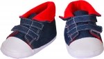 Schoentjes blauw met rode binnenkant - 65 cm