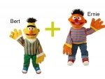 Handpoppen Bert + Ernie 45cm