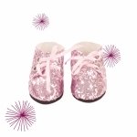Lage glitter schoenen roze - 42-50cm - Götz