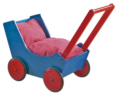 Poppenwagen blue-red - Haba