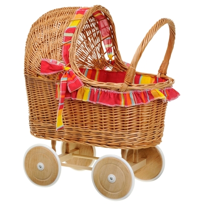 Rieten poppenwagen - Thimble Toys