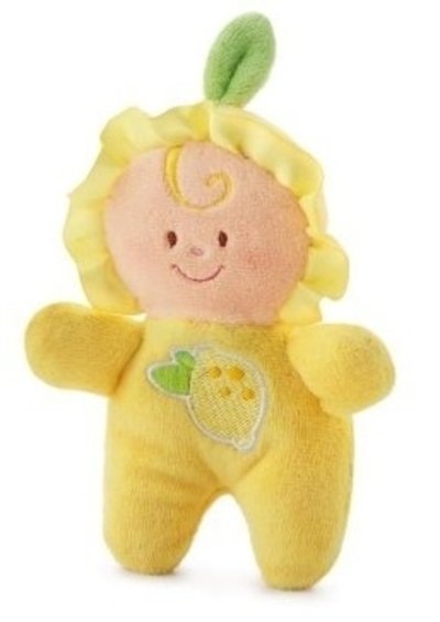 Trudi - citroen-popje met rammelaar - 9cm