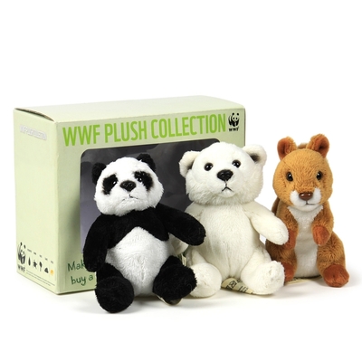 Gift box 3 knuffeltjes 10cm - WWF