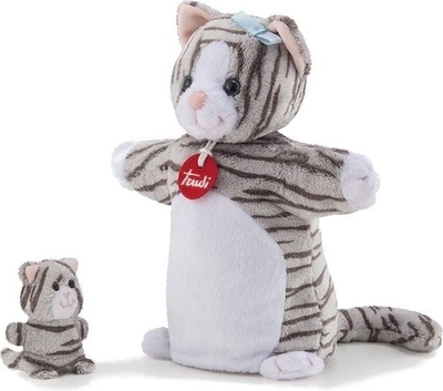 Handpop Poes met baby - Trudi