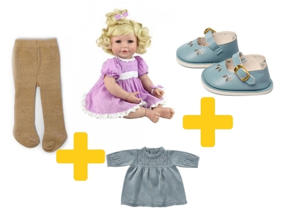Adora Toddler Time Baby Emma met gebreid jurkje - 51cm