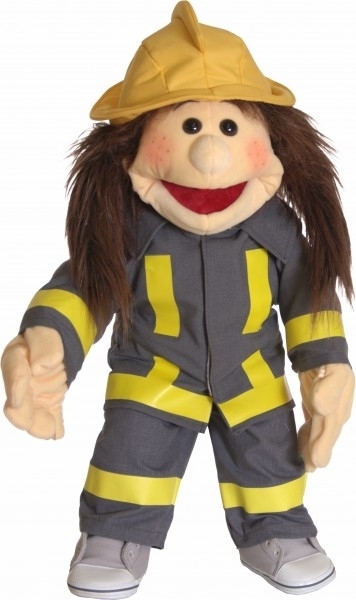 Brandweerkleding 3 delig - 65cm - Living Puppets